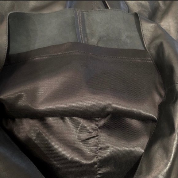 Zara Sleeveless Leather Knot Dress Black Size Large - Picture 8 of 13